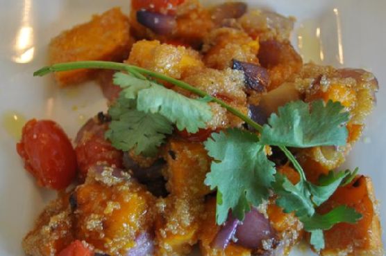 Amaranth and Roast Veggie Salad recipe by Meaghan Moineau