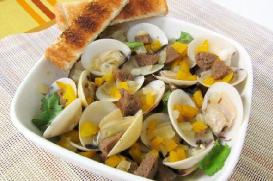 Steamed Clams In Wine and Chorizo | Made by Meaghan Moineau