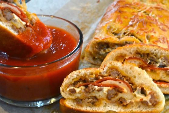 Sausage & Pepperoni Stromboli | Made by Meaghan Moineau