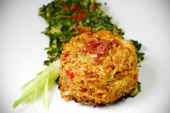 Crab Cakes Rockefeller recipe by Meaghan Moineau