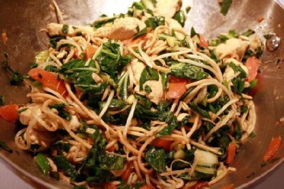 Szechuan-Style Spicy Chicken Lo Mein with Crunchy Cashews recipe by Meaghan Moineau