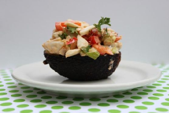 Zesty Tropical Lump Crab and Avocado Salad with Mango-Lime Dressing recipe by Meaghan Moineau