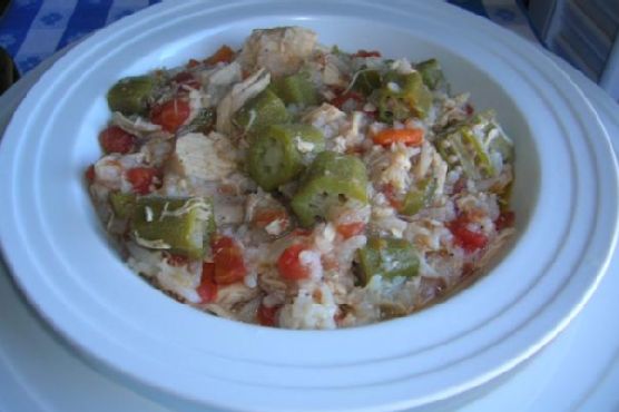 Smoky Slow Cooker Chicken Gumbo with Charred Jalapeño recipe by Meaghan Moineau