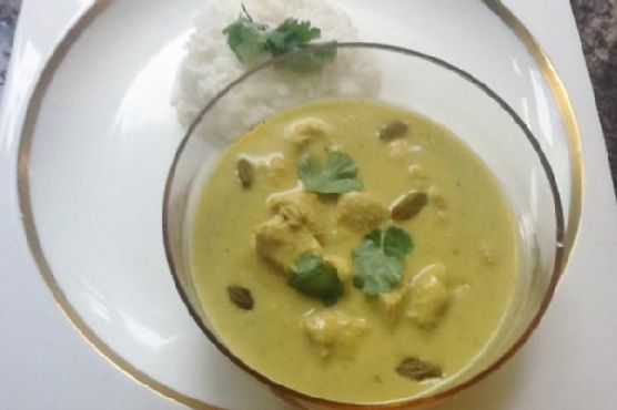 Exquisite Saffron-Infused Chicken Korma with Toasted Almonds recipe by Meaghan Moineau