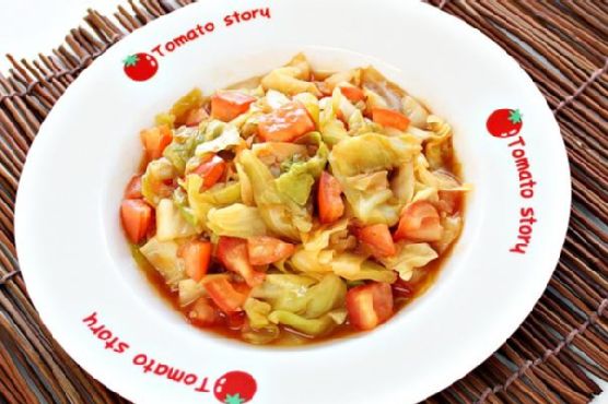 Spicy Stir-Fried Cabbage and Tomatoes with Ginger-Lime Zest recipe by Meaghan Moineau