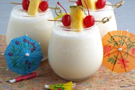 Tropical Spiced Pina Colada with Coconut Cream Floater recipe by Meaghan Moineau