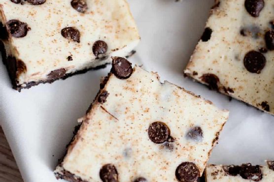 Spiced Chocolate Chip Eggnog Bars with Gingerbread Crust recipe by Meaghan Moineau