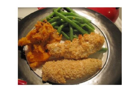 Tropical Coconut-Lime Chicken Tenders with Spicy Mango Salsa | Made by Meaghan Moineau