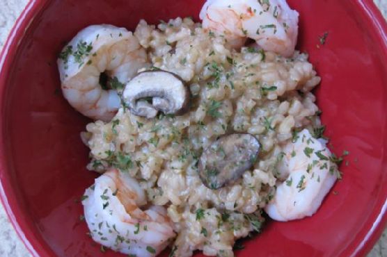 Umami-Truffle Infused Mushroom Parmesan Brown Rice Risotto recipe by Meaghan Moineau