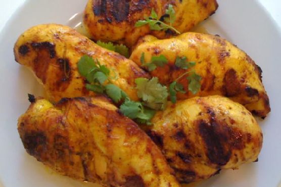 Citrus Herb Marinated Grilled Chicken with Charred Lemon and Fennel recipe by Meaghan Moineau