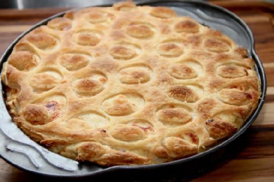 Savory White Onion and Herb Tuna Tart with Truffle Essence recipe by Meaghan Moineau