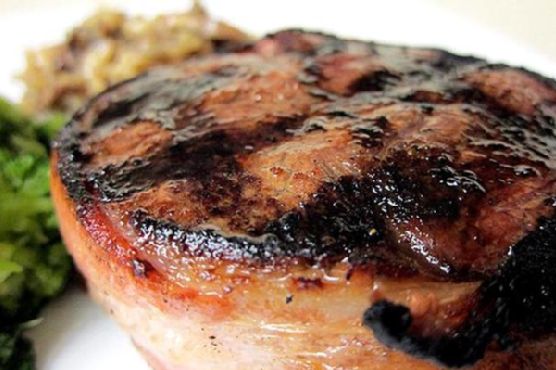 Bacon-Wrapped Filet Mignon with Truffle Herb Butter recipe by Meaghan Moineau