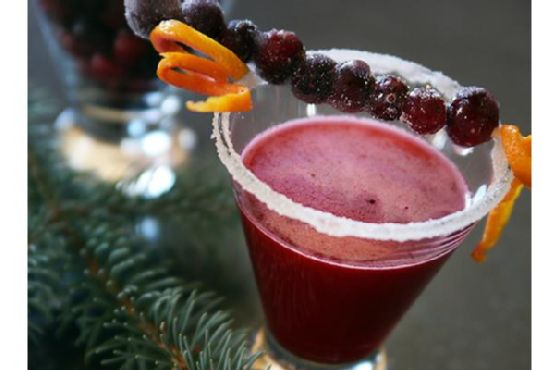 Spiced Cranberry Margarita with Lime-Smoked Sea Salt Rim recipe by Meaghan Moineau