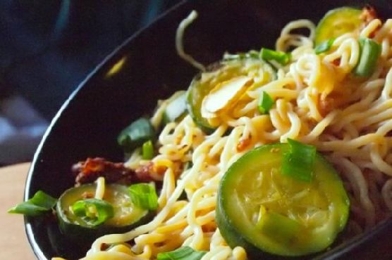 Spicy Szechuan Shirataki Noodles with Crunchy Peanut Topping recipe by Meaghan Moineau