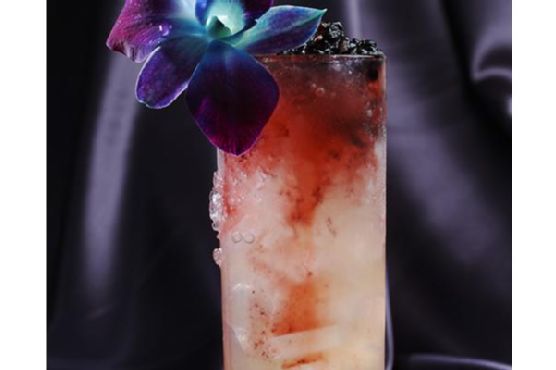 Blackberry Honey Thyme Fizz Cocktail recipe by Meaghan Moineau