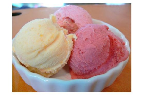 Decadent Honey-Basil Fresh Fruit Gelato with Pistachio Crunch recipe by Meaghan Moineau