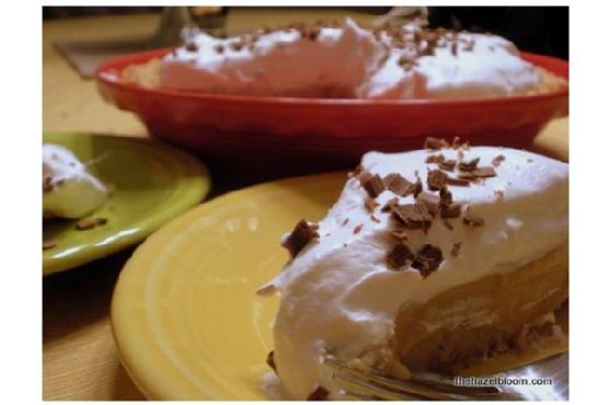 Honey-Whiskey Butterscotch Pie with Toasted Almond Crust recipe by Meaghan Moineau