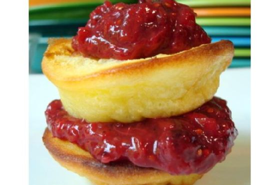 Spiced Dutch Babies with Mulberry-Rhubarb Cardamom Compote recipe by Meaghan Moineau